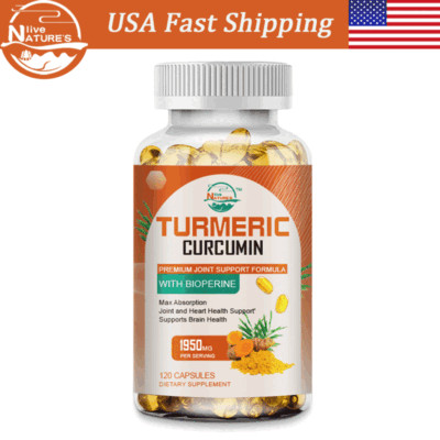 Turmeric Curcumin w/ Ginger & BioPerine Black Pepper - 1,950mg 95% Standardized