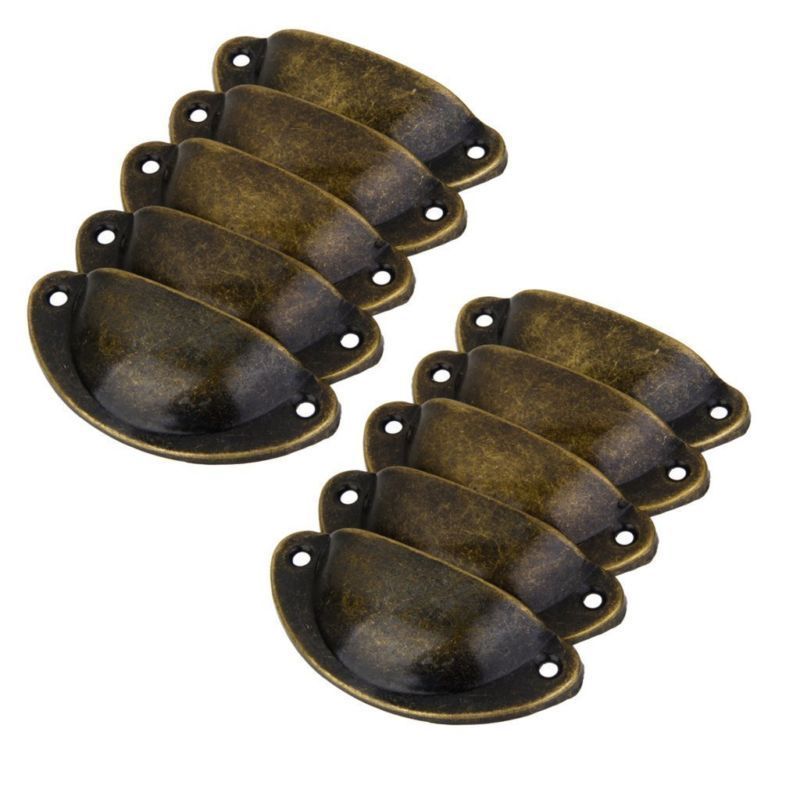 10pcs Antique Metal Drawer Knobs Pulls Handles Cabinets Furniture