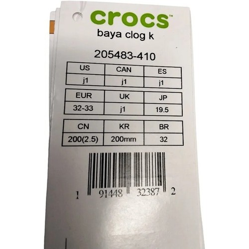 Crocs Baya Clogs Unisex Kids Navy - Brand New SZ(6, 8, 9, 11, 12, 13, 1, 2)