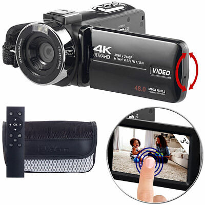 Videokamera: 4K-UHD-Camcorder mit Sony-Sensor, Touch-Display, HD mit 120 B./Sek.