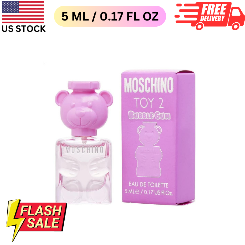 Mini 0.17 Oz EDT Splash Moschino Toy 2 Bubble Gum Women's Perfume Travel Size