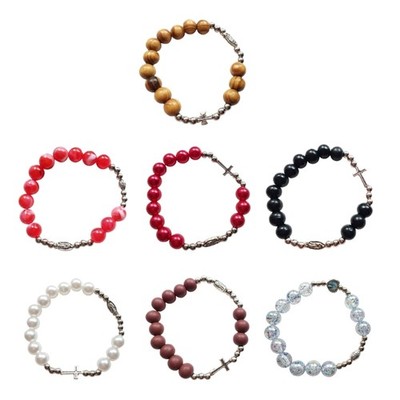 Catholic Cross Rosary Bracelet Baptism Prayer Catholic Jewelry Religious Gift
