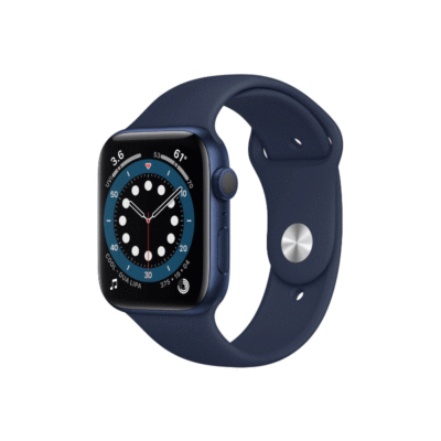 Apple Watch Series 6 (GPS, 44mm, Blue Aluminum, Deep Navy Sport Band) M00J3LL/A