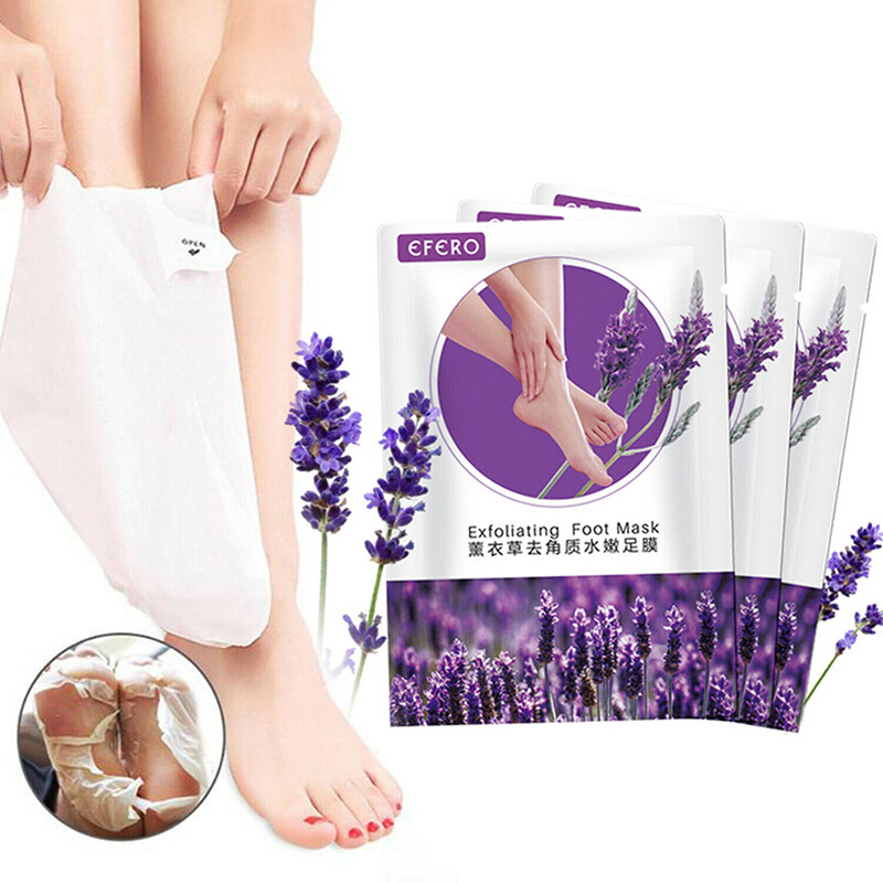 3er Hornhaut Socken Fußmaske Peeling und Whitening Hornhautentferner Hornhaut