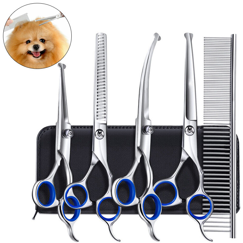 Pet Professional Dog Grooming Clippers Kit For Dog Cat Hair Trimmer Scissors Set