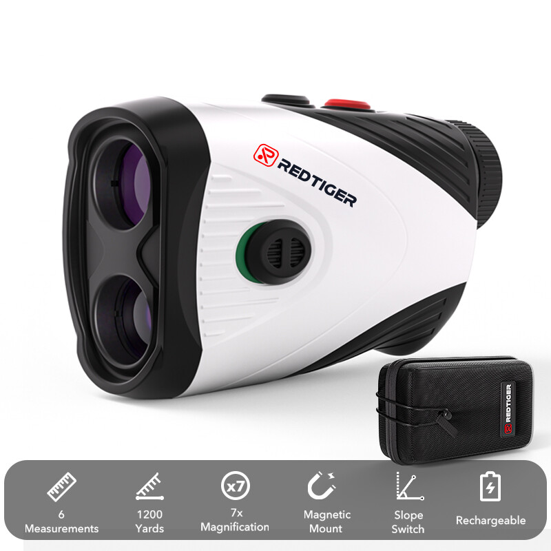 REDTIGER Golf Range Finder Slope, 1200 Yards Laser 7X Range Finder Golfing