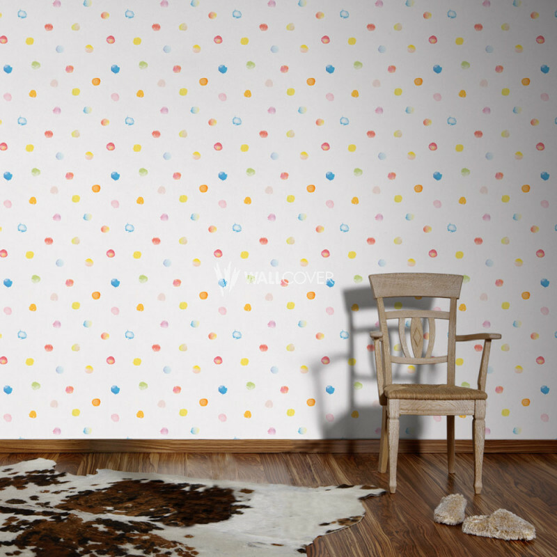 Rotolo Carta Da Parati Esprit Kids Pois Colorati Camera Bambini 10x0.5mt