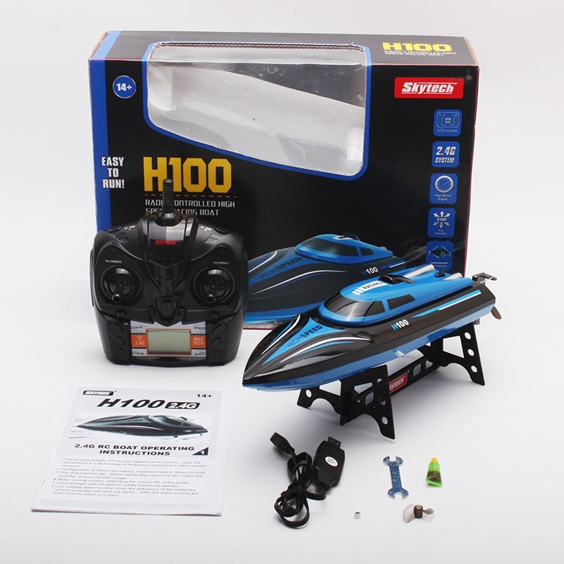 H100 2.4G 4CH RC High Speed Racing Boat 180° Flip Radio Controlled Electric Toy