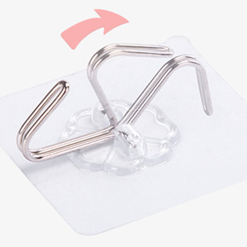 10/20/30/40 PCS Adhesive Sticky Hooks Heavy Duty Wall Door Seamless Hook Hangers