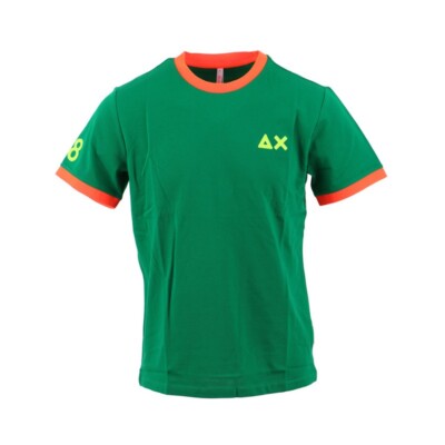 

Мужская футболка Sun68 Green Prato T33122 Logo Fluo Sun 68 E2023, Multicoloured