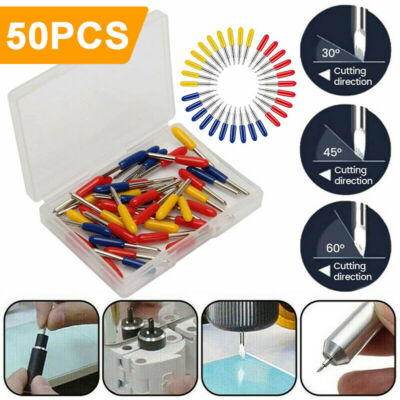 US 50Pack 30°/45°/60° Roland Cutting Plotter Vinyl Cutter Blade Knife Assortment