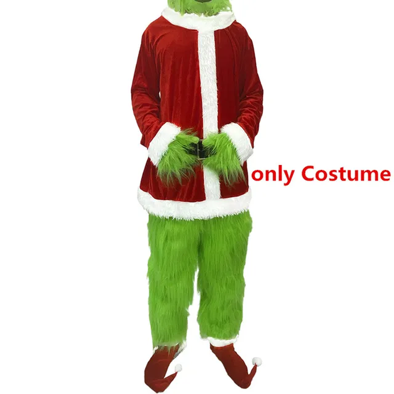 Christmas Green F-Ur M-Onster Santa Claus Cosplay Costume Santa Suit Anime Cloth