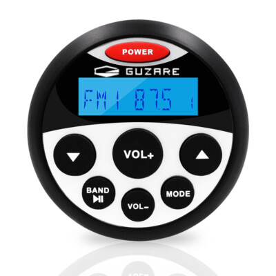 GUZARE Boat Marine Stereo Receiver Bluetooth Audio AM FM Gauge Waterproof Radio