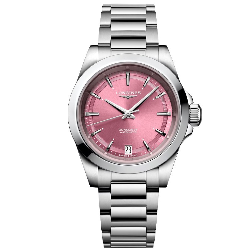 Pre-owned Longines Conquest Pink 34mm Automatic Ladies Watch L34304996 / L3.430.4.99.6