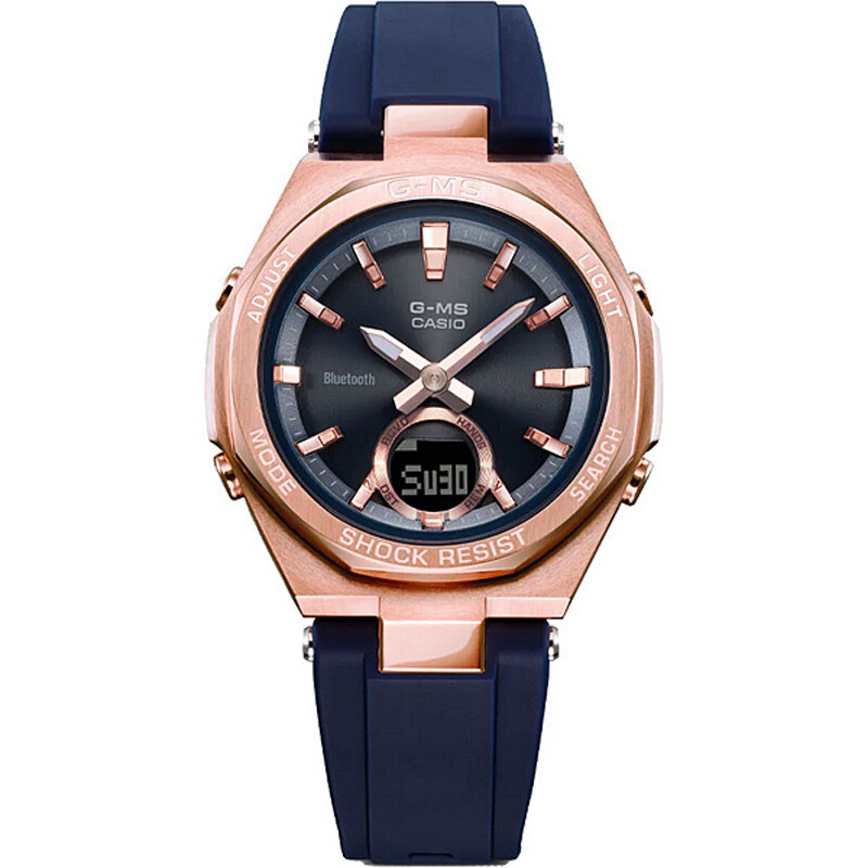 Pre-owned Casio Baby-g Msg-b100g-2ajf Gold Case Bluetooth Solar Atomic Radio Women Watch