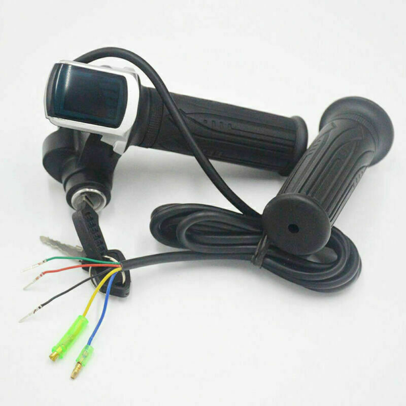 gashendel stuur, 5 kleuren draad eenvoudig te installeren elektrische scooter gashendel 48v sm interface universeel met power display voor elektrische fiets