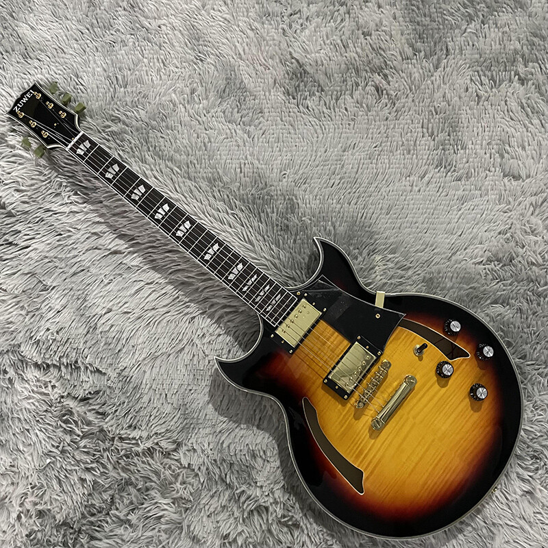 Zuwei F Hole Semi-Hollow Body 6 String Electric Guitar