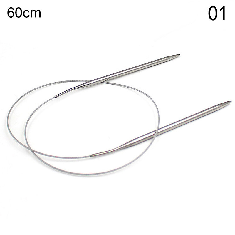 Circular Knitting Needles Stainless Steel Crochet Hooks Pin Weaving