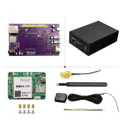 CM4 Mini IO Expansion Board (R3)+Case & 4G GPS Kit for Qualcomm Gigabit Ethernet