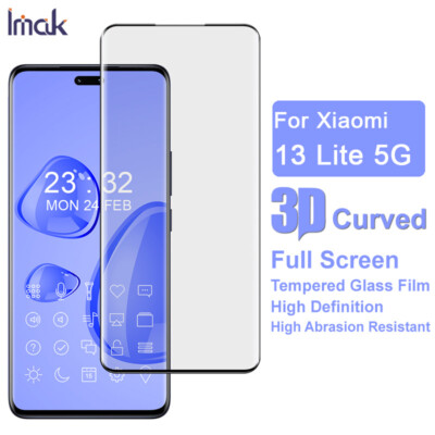 imak For Xiaomi 13 Lite 5G, 3D Curved 9H Tempered Glass Screen Protector Guard