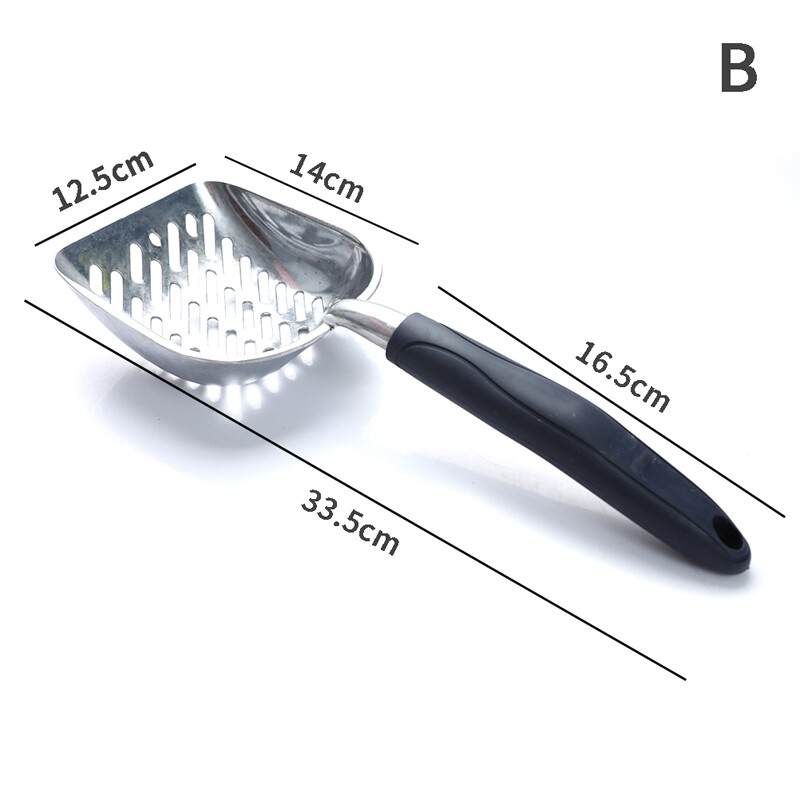 Cat Litter Scoop Big Metal Litter Scoop With Deep Shovel And Ergonomic Handl*C