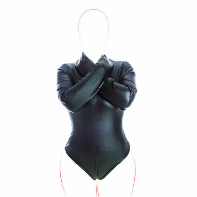 women s PU Leather Half body jacket Straight Arm Binder coat