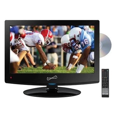 Supersonic SC-1512 Black 15.6'' LED Widescreen HDTV with DVD Player