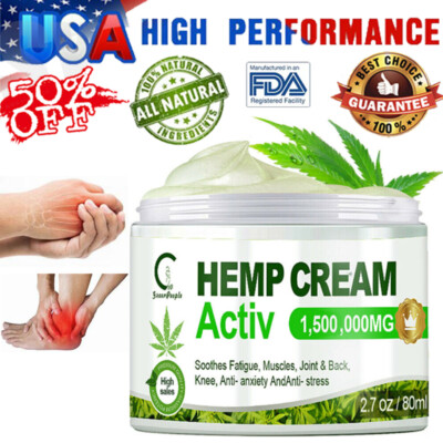 Hemp Pain Relief Cream Fast Natural Pain Relief for Joint Muscle Back Neck Pain