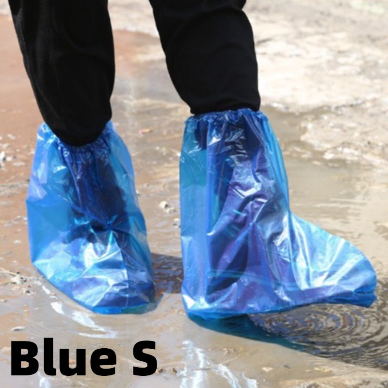 10pairs-shoe-covers-disposable-waterproof-blue-rain-boot-protect-carpet-cleaning