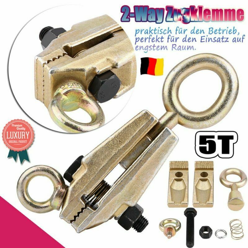 5T 2-Way Zugklemme Karosserie Richtklemme Halter Zughalter Ziehklemme Klemme DHL