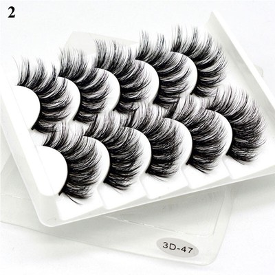 Faux Mink Hair 3D Multilayers Eye Lash Extension Wispies Fluffy Long Thick New Ṅ