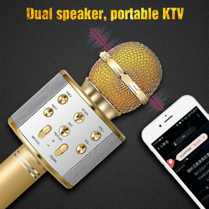 Wireless Bluetooth Karaoke Microphone KTV Speaker Handheld ...