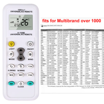 Universal A/C Air Conditioning Remote Control Replace for Multibrand over 1000 