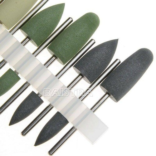 12Pcs Dental Resin Base Denture Polishing Bur Kit HP0412 for Low-Speed Handpiece