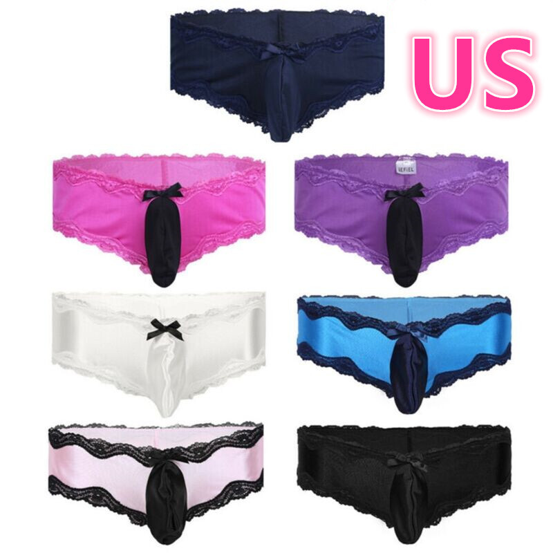 US Men Sissy Bulge Pouch Briefs Panties Cheeky Knickers Male Underwear Lingerie US Men Sissy Bulge Pouch Briefs Panties Cheeky Knickers Male Underwear Lingerie