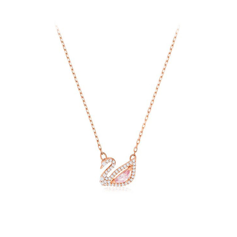 ネックレス・ペンダント SWAROVSKI [Original product/shopping bag gift] Swan rose gol Amazon.com: Swarovski Swan Pendant Necklace with Pink