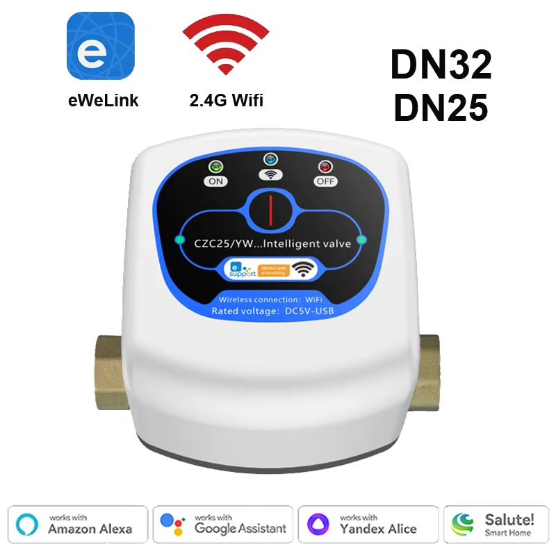 Home Wifi Smart Water Valve Wireless Control Timer Automation Controller DN25 DN
