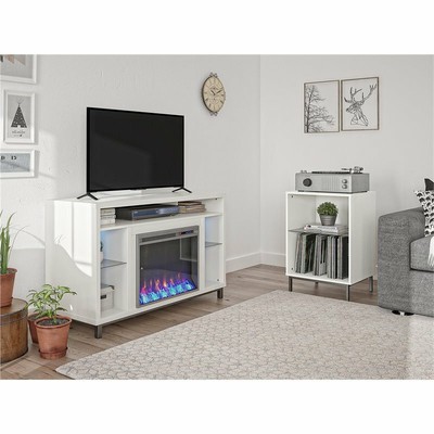 Beaumont Lane Contemporary Wood Fireplace TV Stand for TVs up to 48" in White