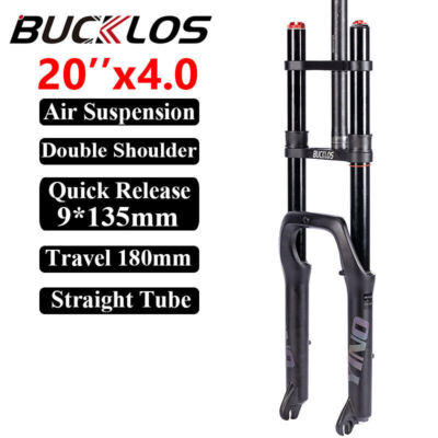BUCKLOS 20/26*4.0'' Fat Beach/Snow/Electric/XC Bike Forks MTB Air Suspension Fork