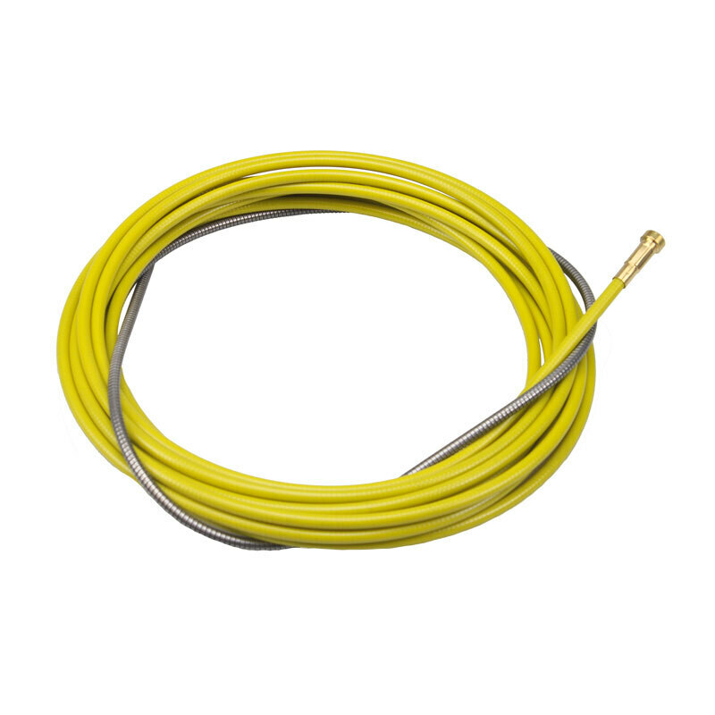 MIG Torch Steel Liner MB36 3M 4M 1.2mm - 1.6mm Binzel style euro fitting Yellow