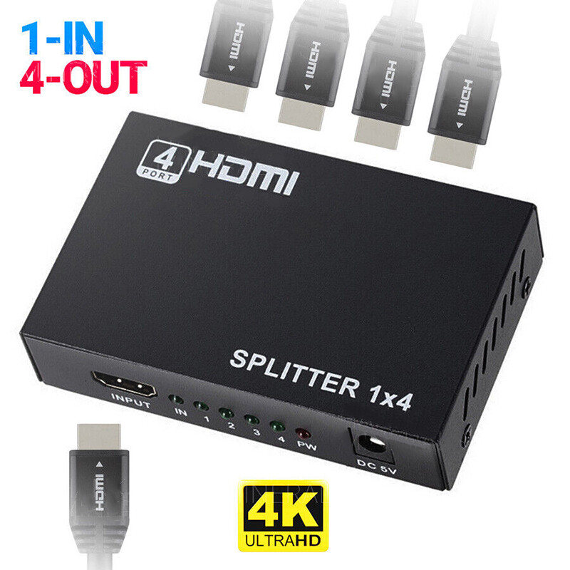4 Port HDMI 4K Hub Multi Splitter & Amplifier For 3D HDTV 10