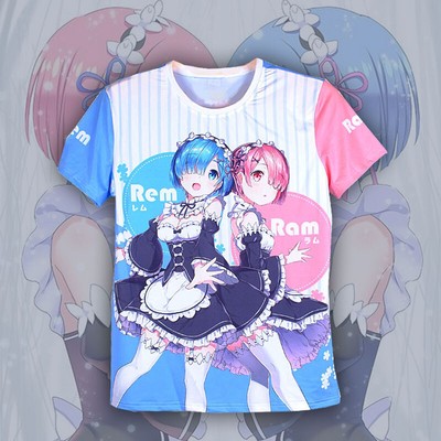Re:Zero kara Hajimeru Isekai Seikatsu Rem Ram  short Sleeve Unisex T-shirt