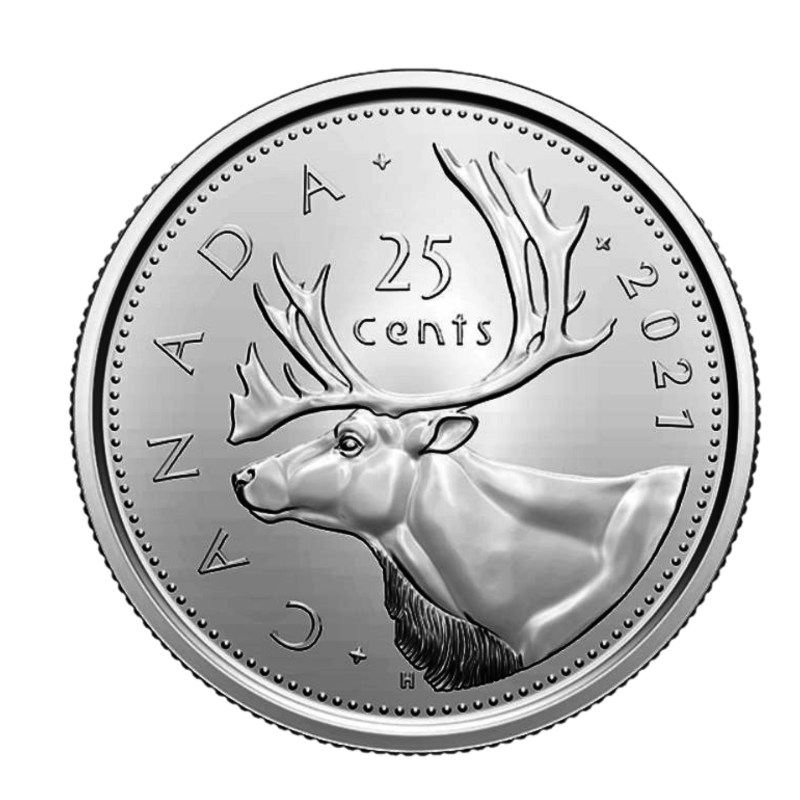 🇨🇦 2021 Canada 25 cents quarter UNC coin, Brilliant