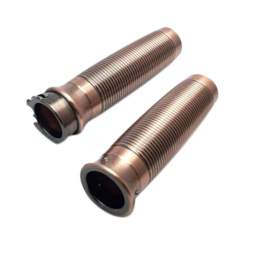 Copper Aluminum 1" Handlebar Hand Grips Fit For Harley Cruiser Bobber Chopper AS