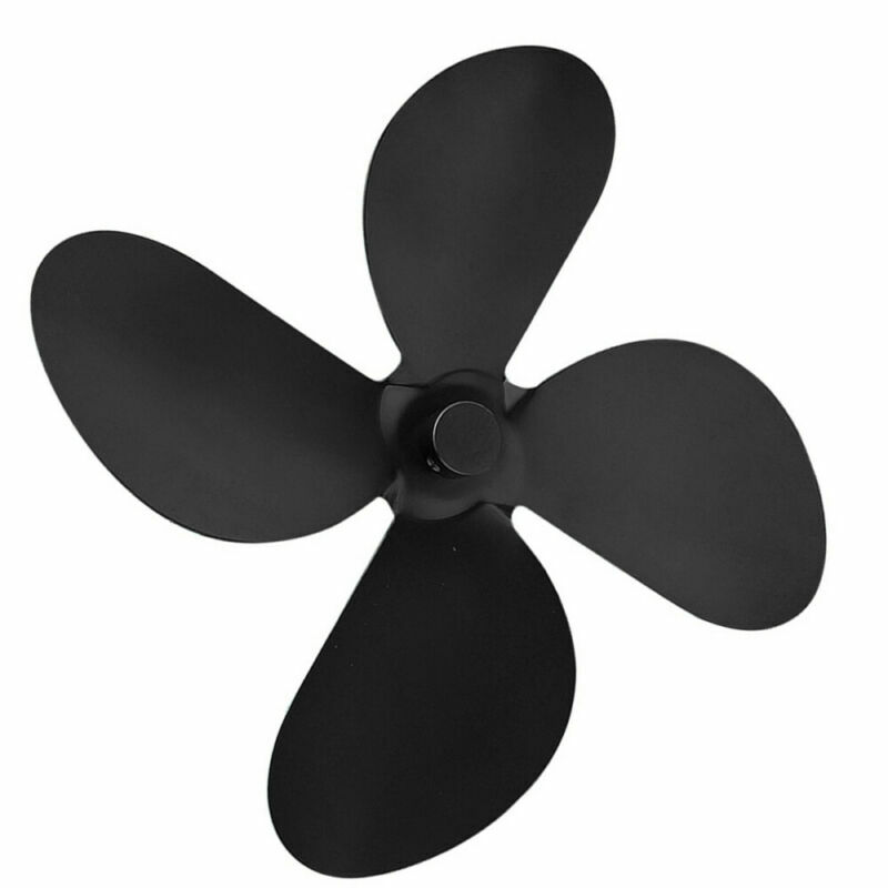 4 Blade For Wood Stove Fan Fireplace Fire Heat Power Saving fan Replacement  Eco