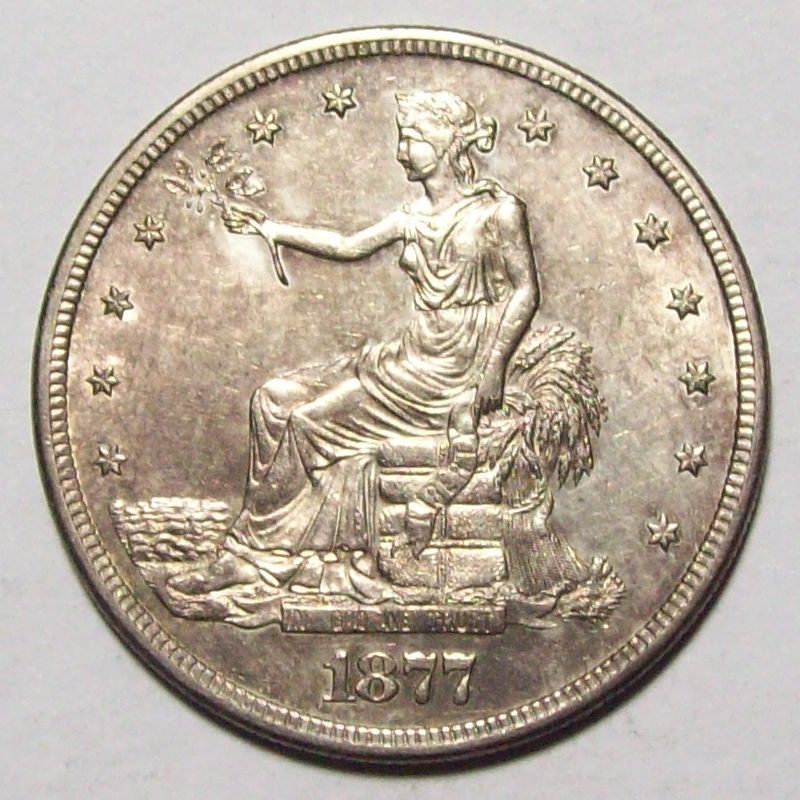 1877-S TRADE DOLLAR U.S.Silver Coin  Original Choice BU    #0A