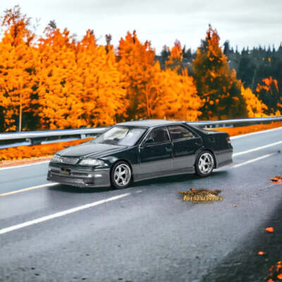Tarmac Works Global64 VERTEX Toyota Mark II JZX100 Green 1:64 T64G-024-GR