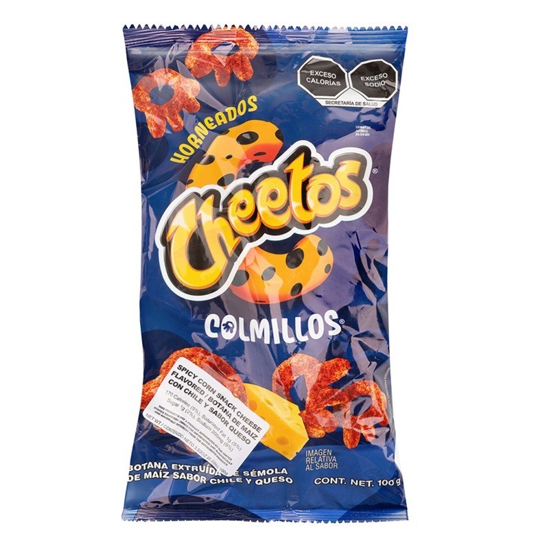 Cheetos Colmillos Snack de Maíz, Sabor Queso y Chile 3.5oz (Mexico) Exotic Snack