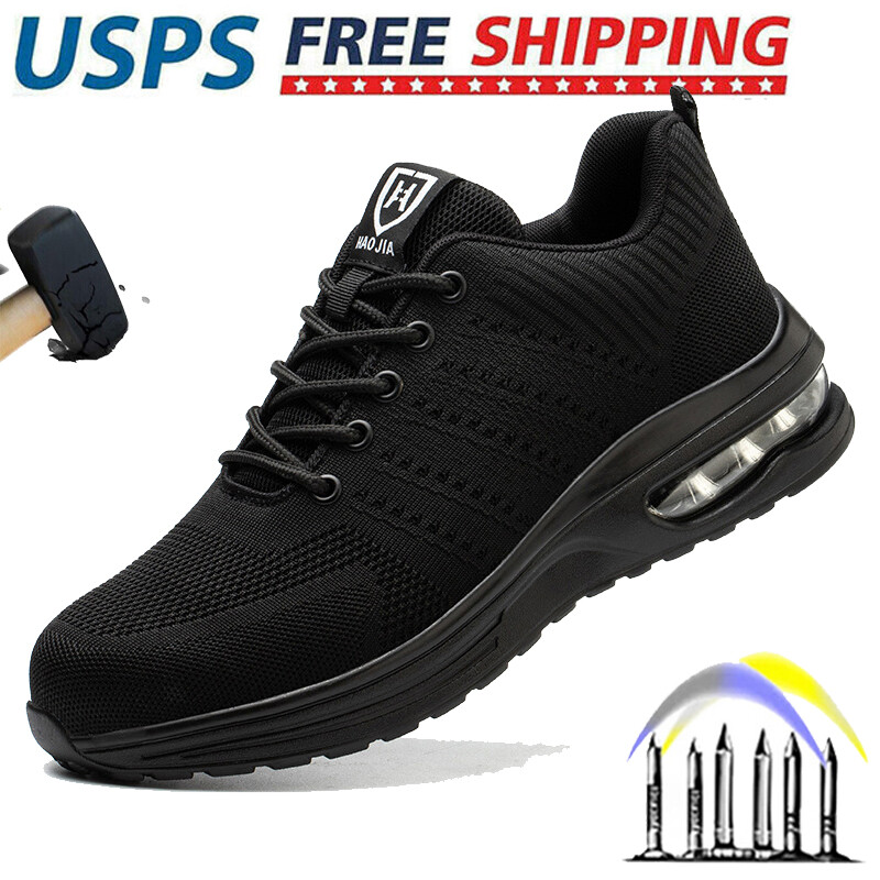 Mens Indestructible Safety Work Shoes Steel Toe Boots Lightweight Hiking