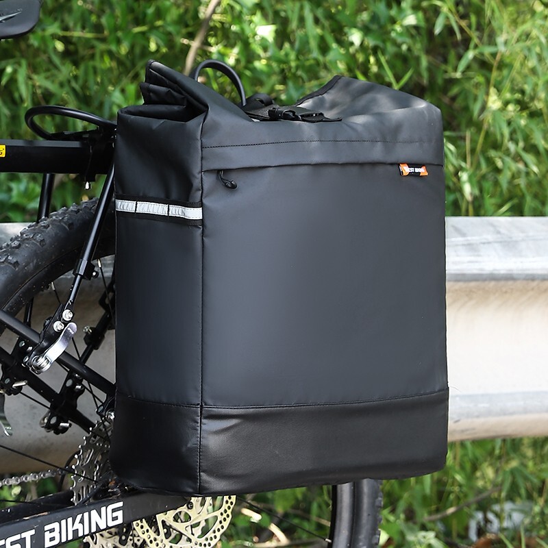 WEST BIKING 30L Waterproof Bike Rear Seat Single Pannier Bag Trunk Bag Rack Pack